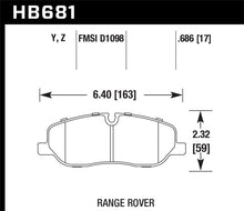 Load image into Gallery viewer, Hawk Performance Ceramic Front Brake Pads - HB681Z.686