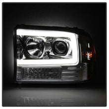 Load image into Gallery viewer, Spyder 99-04 Ford F-250 Super Duty Light Bar Projector Headlights - Chrome (PRO-YD-FF25099V2-LB-C) - eliteracefab.com