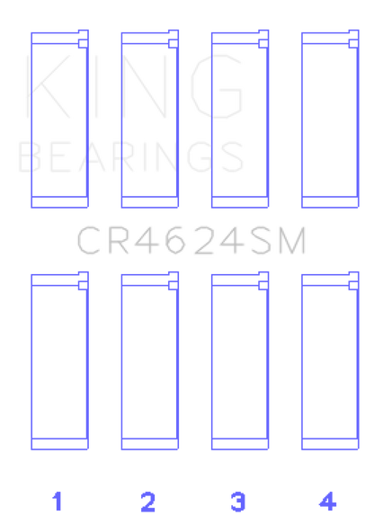 King Hyundai G4KE / G4KC (Size +0.5) Rod Bearings (Set of 4) King Engine Bearings