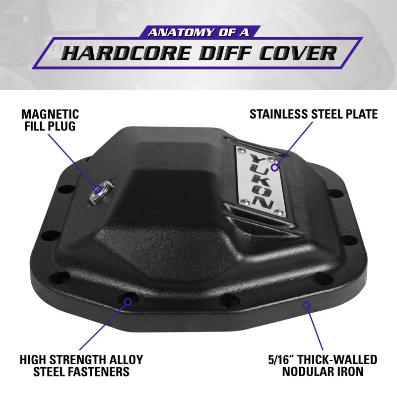 Yukon Gear Hardcore Front Nodular Iron Cover for Jeep Wrangler JL Dana 44/210mm Yukon Gear & Axle