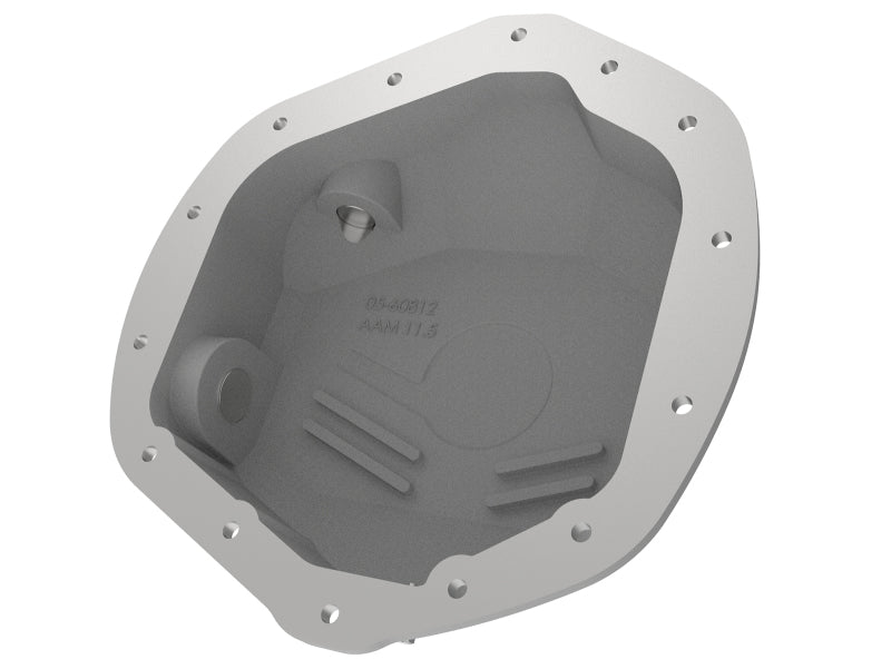 aFe Street Series Rear Differential Cover Raw w/ Machined Fins 01-18 GM Diesel Trucks V8-6.6L (td) - eliteracefab.com