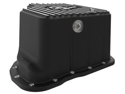 AFE POWER Pro Series Engine Oil Pan Black w/ Machined Fins 2001-2010 Chevrolet Silverado/GMC Sierra 2500HD/3500HD - 46-70332