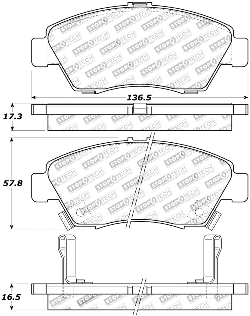 StopTech Performance 02-06 Acura RSX Type S / 93-95 Civic Coupe / 04-05 Civic Si / 93-97 Civic Del - eliteracefab.com