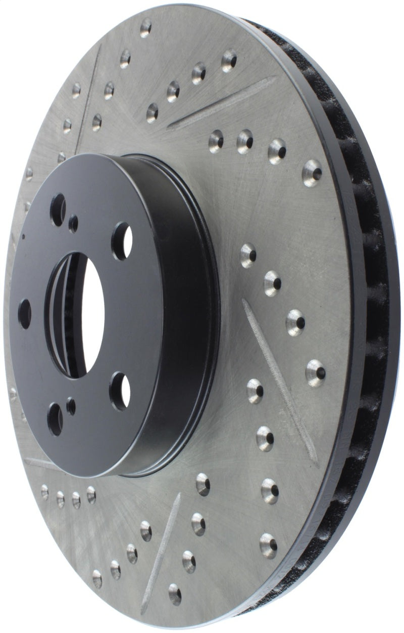 StopTech 03-08 Pontiac Vibe / 05-09 Scion tc Right Front Slotted & Drilled Rotor Stoptech