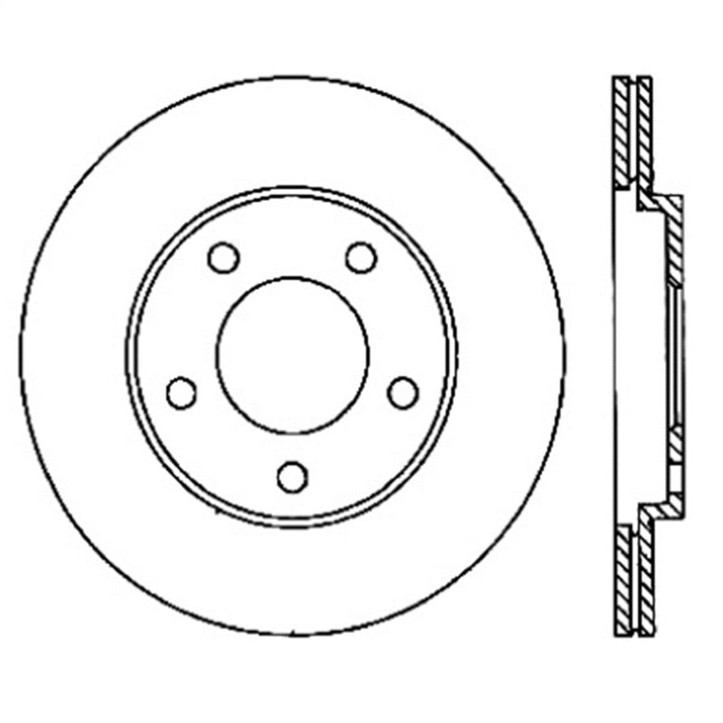 StopTech Power Slot 05-10 Mustang V6/4.0L / GT V8-4.6L Rear Right Slotted Rotor - eliteracefab.com