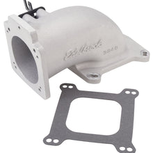 Load image into Gallery viewer, Edelbrock Low Profile Intake Elbow 90mm Throttle Body to Square-Bore Flange As-Cast Finish - eliteracefab.com