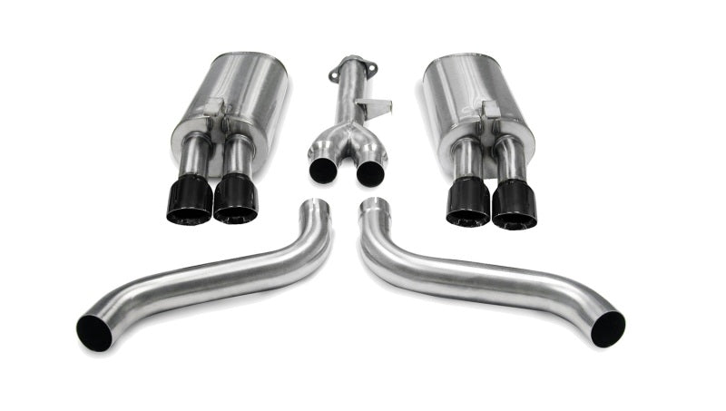 Corsa 86-91 Chevrolet Corvette C4 5.7L V8 L98 Black Sport Cat-Back Exhaust CORSA Performance