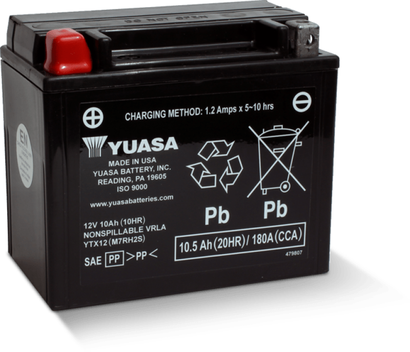 Yuasa YTX12 Maintenance Free AGM 12 Volt Battery Yuasa Battery