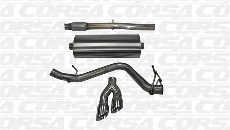 Corsa 14 GMC Sierra/Chevy Silv 1500 Crew Cab/Short Bed 5.3L V8 Polished Sport Single Side CB Exhaust - eliteracefab.com