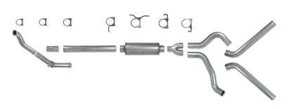 Diamond Eye KIT 4in TB DUAL AL: 94-97 FORD 7.3L F250/F350 PWRSTROKE NFS W/ CARB EQUIV STDS Diamond Eye Performance