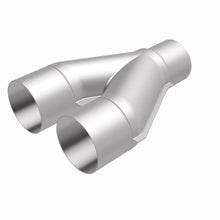 Load image into Gallery viewer, MagnaFlow Universal Trans Y-Pipe All SS 4inch (Dual) 3.5inch (Single) x 13inch (Overall)