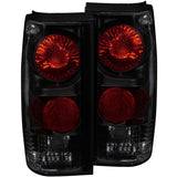 ANZO USA Chevrolet S-10 Taillights Dark Smoke; 1982-1994