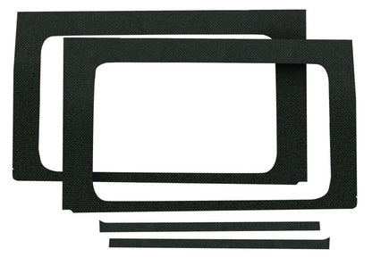 DEI 18-23 Jeep Wrangler JL 4-Door Boom Mat Rear Side Window Trim - 4 Piece - Black DEI