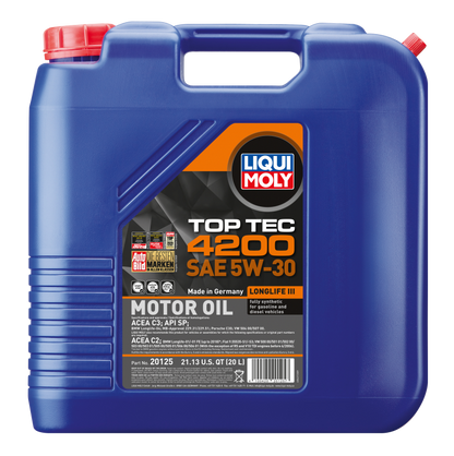 LIQUI MOLY 20L Top Tec 4200 Motor Oil 5W30