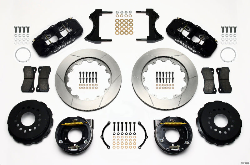 Wilwood AERO4 Rear P-Brake Kit 14.00in 2005-2014 Mustang Wilwood