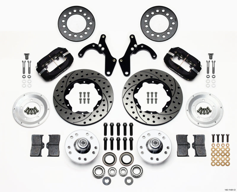 Wilwood Forged Dynalite Front Kit 11.00in Drilled 55-57 Chevy Wilwood