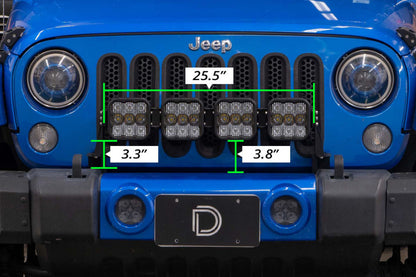 Diode Dynamics SS5 Grille CrossLink Lightbar Kit for 2007-2018 Jeep Wrangler JK - DD7230