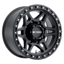 Load image into Gallery viewer, Method MR312 18x9 +18mm Offset 8x6.5 130.81mm CB Matte Black Wheel - eliteracefab.com