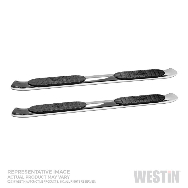 Westin 2019 Chevrolet Silverado/Sierra 1500 Crew Cab Non LD PRO TRAXX 5 Oval Nerf Step Bars - SS - eliteracefab.com