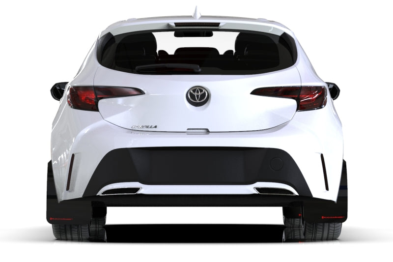 Rally Armor 18-22 Toyota Corolla Hatchback Black UR Mud Flap Silver Logo - eliteracefab.com