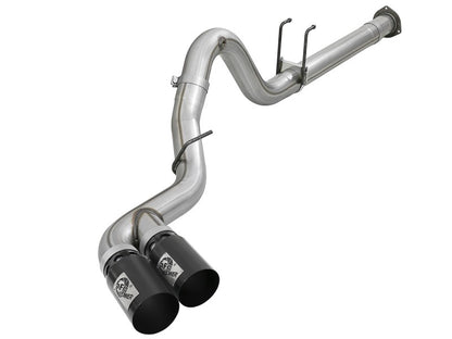 aFe Power 15-16 Ford F250/F350 6.7L Diesel Rebel XD 4in 409 SS DPF-Back Exhaust System - Black Tips aFe