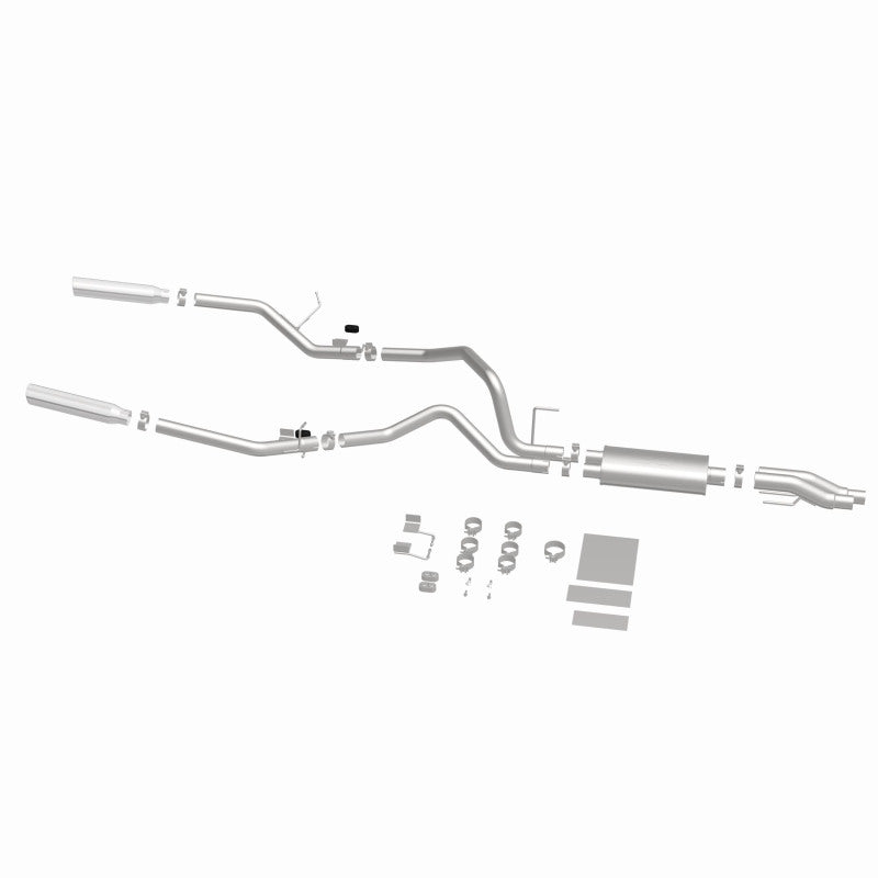 MagnaFlow 11 Ford F-150 3.7L/5.0L/6.2L SS Catback Exhaust Dual Split Rear Exit w/ 3.5in SS Tips Magnaflow