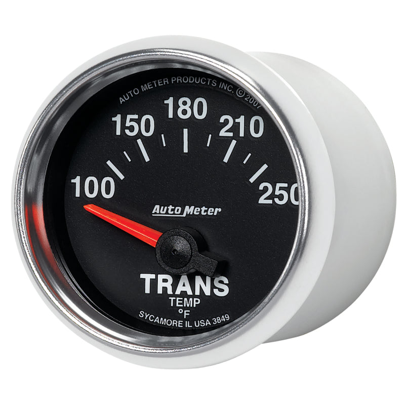 Autometer GS 52mm 100-250 Degree F Short Sweep Electronic Transmission Temperature Gauge 3849