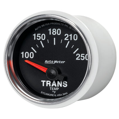 Autometer GS 52mm 100-250 Degree F Short Sweep Electronic Transmission Temperature Gauge 3849