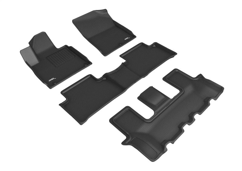 3D Maxpider 22-23 Kia Sorento 7-Seat Kagu Black R1 R2 R3 3D MAXpider