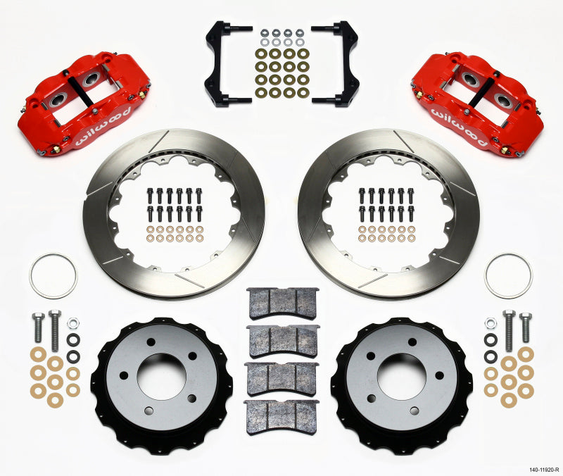 Wilwood Narrow Superlite 4R Rear Kit 12.88in Red 84-87 Corvette C4 Wilwood