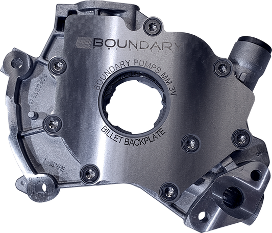 Boundary 99-15 Ford Modular Motor (All Types) V8 Oil Pump Assembly w/Billet Back Plate MM-S1-BBP