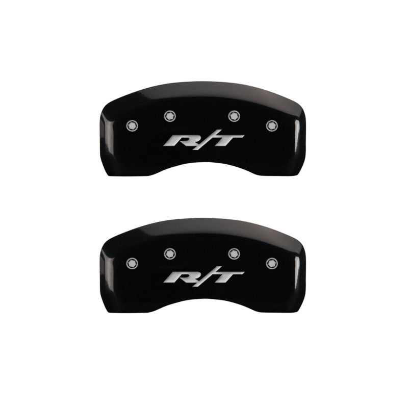 MGP 4 Caliper Covers Engraved Front & Rear RT Black finish silver ch MGP