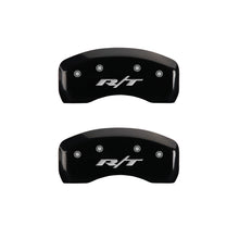 Load image into Gallery viewer, MGP 4 Caliper Covers Engraved Front &amp; Rear RT Black finish silver ch MGP