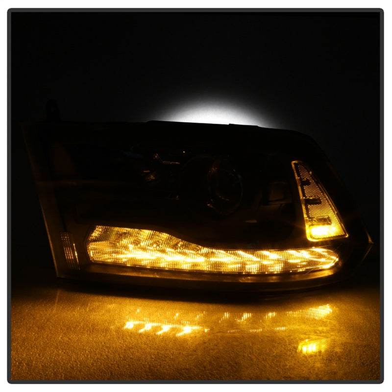 xTune Dodge Ram 13-17 ( w/ Factory Projector LED) Projector Headlight - Black HD-JH-DR13-P-BK - eliteracefab.com