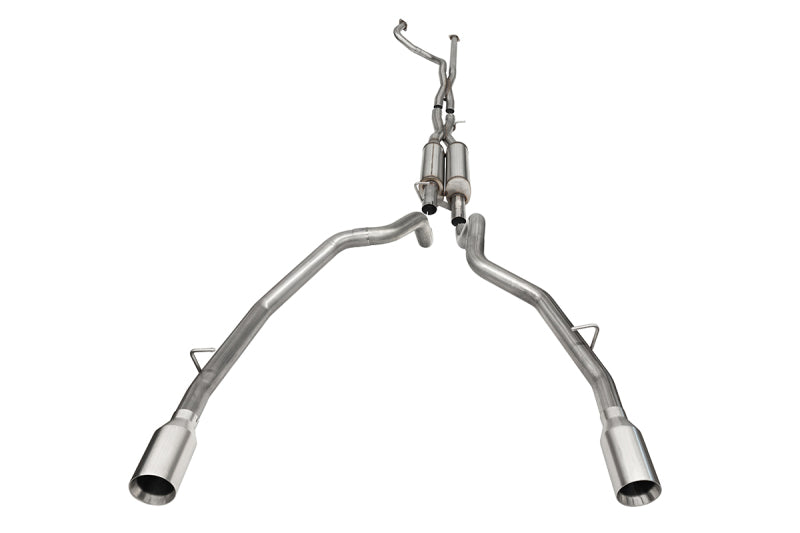 Corsa 21-22 Dodge Ram TRX Crew Cab Xtreme Catback Exhaust Dual Rear Satin Tip - eliteracefab.com