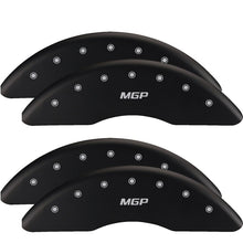 Load image into Gallery viewer, MGP 4 Caliper Covers Engraved Front &amp; Rear MGP Black finish silver ch MGP