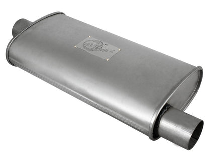 aFe Scorpion Replacement Alum Steel Muffler Double Layer 2-1/2in In/Out Center/Offset 18inL x9inW aFe