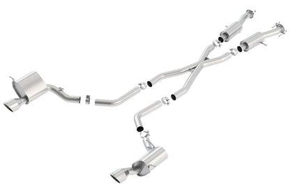 Borla 2015 Jeep Grand Cherokee SRT8 S-Type Dual Round Rolled Exit Catback Exhaust - eliteracefab.com