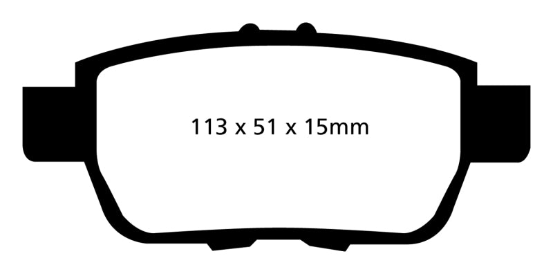 EBC 09-14 Acura TL 3.5 Redstuff Rear Brake Pads - eliteracefab.com