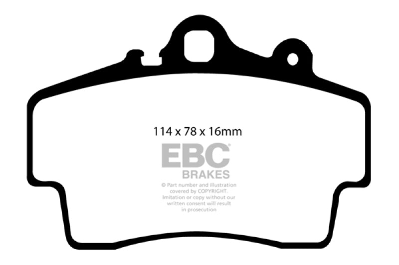 EBC 97-99 Porsche Boxster (Cast Iron Rotors only) 2.5 Redstuff Front Brake Pads - eliteracefab.com
