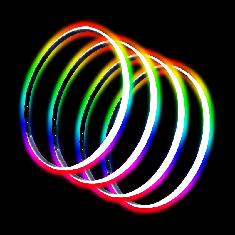 Oracle LED Illuminated Wheel Rings - ColorSHIFT No Remote - ColorSHIFT No Remote - eliteracefab.com