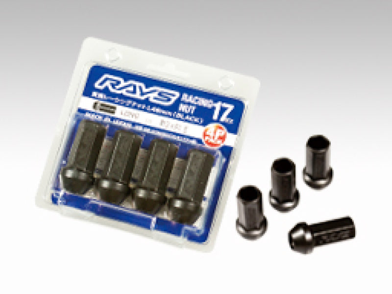 Rays 17 Hex L48 Racing Nut 12x1.5 - Black (4 Pieces) - eliteracefab.com