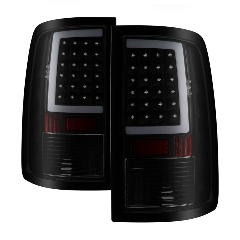 xTune 13-18 Dodge Ram 1500 (LED Model Only) LED Tail Lights - Blk Smk (ALT-ON-DRAM13V2-LBLED-BSM) - eliteracefab.com