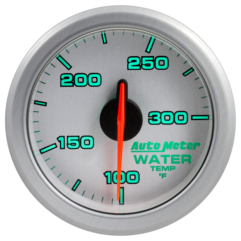Autometer Airdrive 2-1/6in Water Temperature Gauge 100-300 Degrees F - Silver 9154-UL