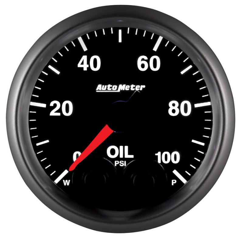 AutoMeter GAUGE; OIL PRESS; 2 1/16in.; 100PSI; STEPPER MOTOR W/PEAK/WARN; ELITE - eliteracefab.com