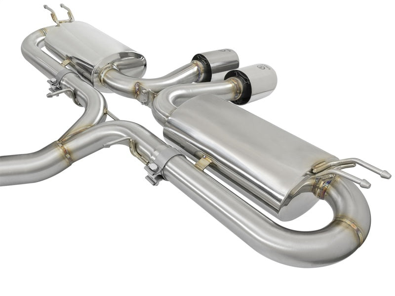 aFe Takeda 3in 304 SS Cat-Back Exhaust System w/ Polished Tips 2017 Honda Civic Si I4 1.5L (t) - eliteracefab.com