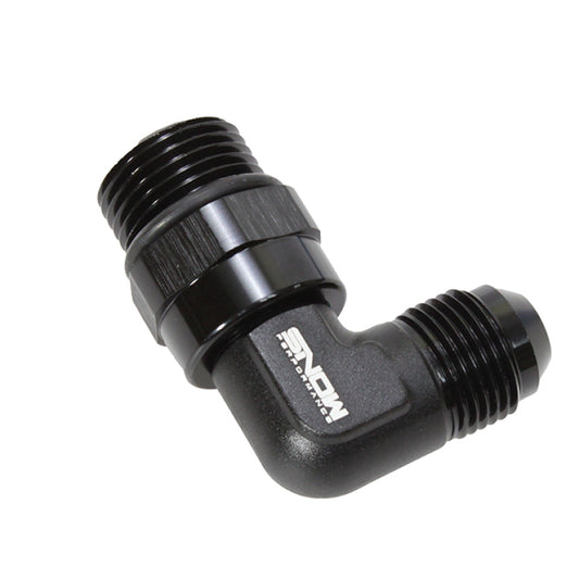 Snow Performance -10 ORB to -8AN 90 Degree Swivel Fitting (Black) - SNF-60189