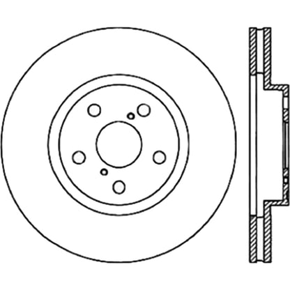 StopTech Sport Slotted 91-95 Toyota MR2 Cryo Front Left Rotor Stoptech