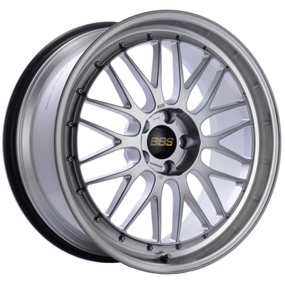 BBS LM 20x9.5 5x114.3 ET40 CB66 Diamond Silver Center Diamond Cut Lip Wheel BBS