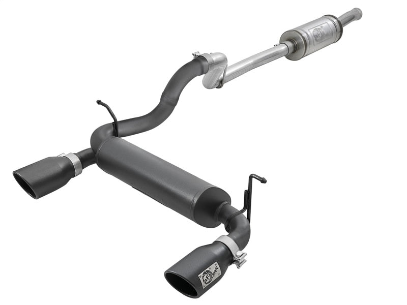 aFe Rebel Series 2.5in 409 SS Cat-Back Exhaust System w/ Black Tips Jeep Wrangler (JL) 2018 V6 3.6L aFe
